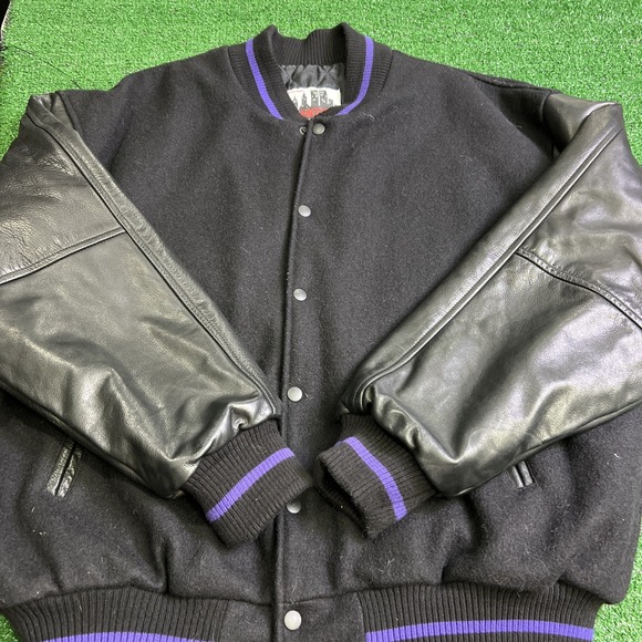 Vintage The Oprah Winfrey Show Varsity Letterman Jacket Black Mens Size XL Rare - Picture 3 of 13